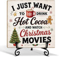 Christmas Wooden Signs Wood Plaque with Support Stand Xmas Decor by ZEDEV
