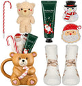 Newtay 7 Pcs Christmas Mug Gift Set Xmas Bear Ceramic Coffee Cup Decoration by Newtay