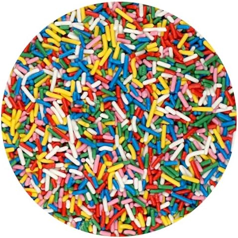 Rainbow Sprinkles Jimmies 1.98 Pounds Container, Sprinkles For Cake Decorating, Cake Sprinkles, Sprinkles For Baking, Ice Cream Toppings & More, The Hampton Candy Company - Image 3