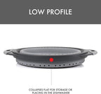 Dexas 8" Collapsible Silicone Colander in Cool Grey, Kitchen Strainer - Image 6