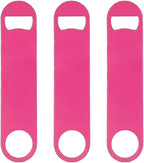 3 Pcs Pink Stainless Steel Heavy Duty Flat Bottle Openers, 7 Inch Solid Beer by Unknown