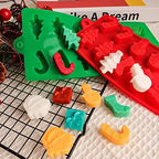 Christmas Silicone Molds Christmas Chocolate Mold Candy Molds for Baking Sweet Treats,Cake Xmas Gift Handmade Soap Candles with Shape of Christmas Tree Santa Head for Christmas Party, Home Baking - Image 3