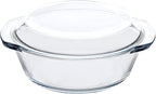 Casserole Baking Dish with 2 pcs, 1 QT large, Round with Handle and Lid - Image 2