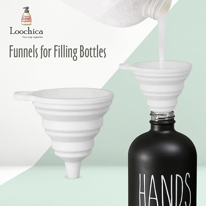 LOOCHICA Black Glass Kitchen Soap Dispenser, Detergent Dispenser or Hands Soap - Image 6