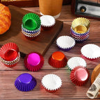 400pcs Mini Foil Cupcake Liners Cupcake Baking Cups, 8 Bright Colors - Image 6