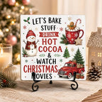 Christmas Wooden Signs Xmas Decor Wood Plaque with Support Stand - Image 5