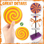 3 PCS Halloween Table Decorations Cute Wooden Candy Sign Set,Shiny - Image 5