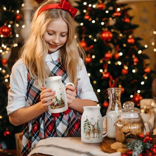 Hushee Christmas Mugs Set of 4 with Gift Box, 13.5 oz, Watercolor - Image 4