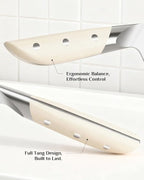 Kitchen Knife Set with Block: 14-Piece German Stainless Steel Full Tang - Image 5