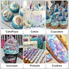 Frozen Sprinkles, Blue Purple Winter Snowflake Sprinkles for Cakes, 180g - Image 5