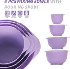 BoxedHome Nesting Plastic Mixing Bowl Set, 4 Piece Mixing Bowl Set - Image 2