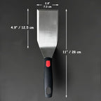 Professional Metal Spatula for Cast Iron Skillets and Flat Top Grills, Full - Image 8