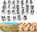 Mini Alphabet Number Cookie Cutters Sets of 37 Pieces Letter Mold Tools - Image 6