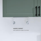 simpletome Paper Towel Holder Under Cabinet or Wall Mount ONE Hand Operation - Image 7