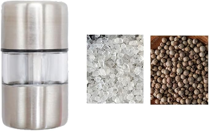 FGDTREE Portable Stainless Steel Salt and Pepper Grinder Mini Grinding - Image 3
