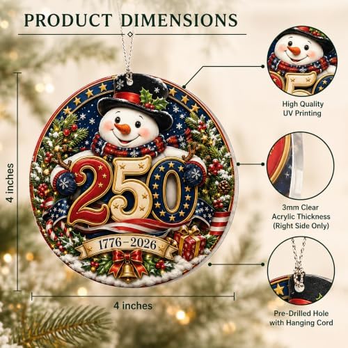 Christmas Ornaments, Snowman Decor, 2026 Christmas Ornaments - Image 2