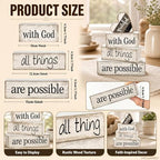 Farmhouse Table Decor, 4pcs Christian Religious Home Decor - Image 3