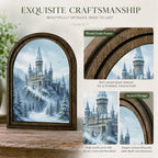 Winter Arched Table Sign, Rustic Snow Castle Farmhouse Decor - Image 4