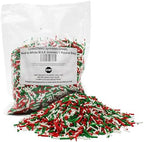 CHRISTMAS Sprinkles Green, Red & White BULK Jimmies 1 Pound Bag - Holiday Edible Cake Cupcakes Dessert & Ice Cream Topping - Image 4