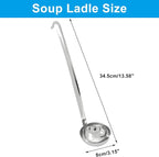 Piutouyar 3 Pcs 4 oz Soup Ladle Set, Stainless Steel Ladle - Image 2