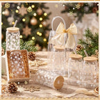 6 Sets 16 oz Christmas Snowflake Glass Cups with Clear Gift Bag - Image 2