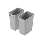 Dowell 2 Pack Wastebasket Trash Can Container, Plastic Garbage Bin, by DowellKitchenBath