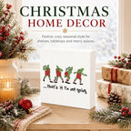 That's It I'm Not Going Sign, Funny Christmas Wood Box Shelf Decor - Image 2