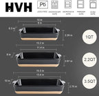 HVH Baking Dish Set, 9x13 Baking Dish, Ceramic Lasagne Pan Deep, Large - Image 4
