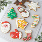 Christmas Cookie Cutters Set, HUINF 11Pcs Cookie Cutters Variety Pack - Gingerbread Men, Christmas Tree, Snowflake, House, Candy Cane, Santa Face, Reindeer and More for Christmas Winter Holiday - Image 7