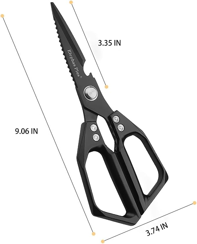 Multi-Purpose Rust Proof Kitchen Shears, Heavy Duty Meat Scissors, Dishwasher - Image 2