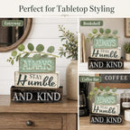 4pcs Farmhouse Table Decor, Always Stay Humble and Kind Inspirational Decor - Image 6