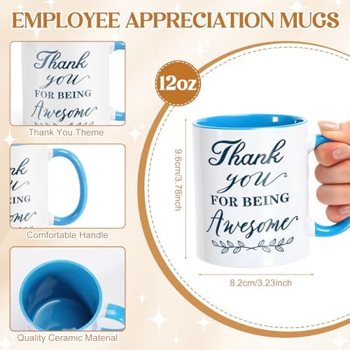 LemonRoad 6 Set Employee Appreciation Gifts 12 oz Thank You Mug and Mug Box - Image 3