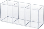 elysolpluv Clear Acrylic Silverware & Pen Organizer Caddy, Transparent Plastic by elysolpluv