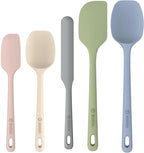 ChefAide 5 Pieces Silicone Spatula Set, Food Grade Rubber Spatula, Upgrade by ChefAide