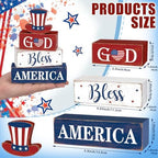 Moucuny 4 Pcs Patriotic 4th of July Centerpieces 250th Anniversary - Image 3
