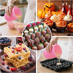Palksky Silicone Cups for Melting Chocolate, 4PCS Pink Silicone Measuring Cups with 1 Cup & 1.5 Cup Capacity, Reusable Baking Supplies for DIY Chocolate Molds, Melting Chocolate - Image 7