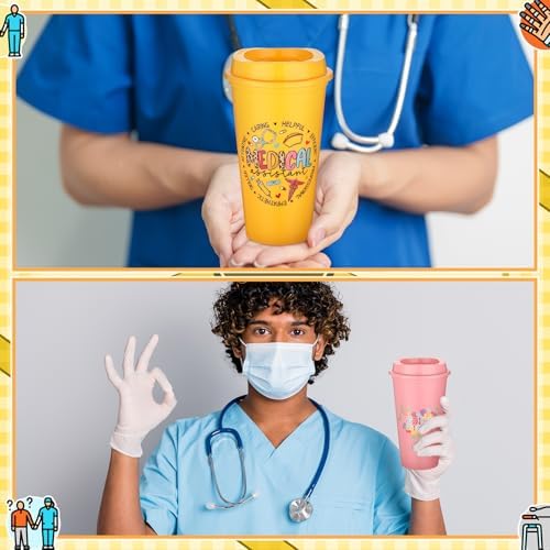 SiliFine 12 Pcs Medical Assistants Gifts Bulk 16 oz MA Tumbler with Lids - Image 6