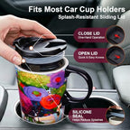 Topadorn 17oz Ceramic Travel Mug with Lid, Floral Coffee Mug with Gift Box - Image 3
