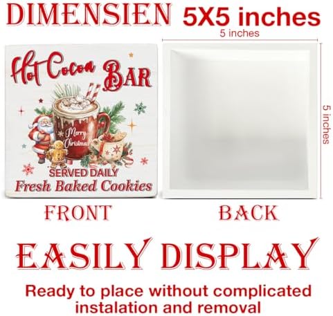 Christmas Sign Decor, Hot Cocoa Bar Decorations, Christmas Coffee Bar - Image 2