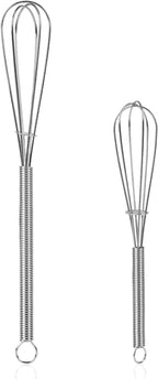 NileHome Mini Whisks Stainless Steel Whisk Set 5" 7" Kitchen Small Wisk Balloon by NileHome