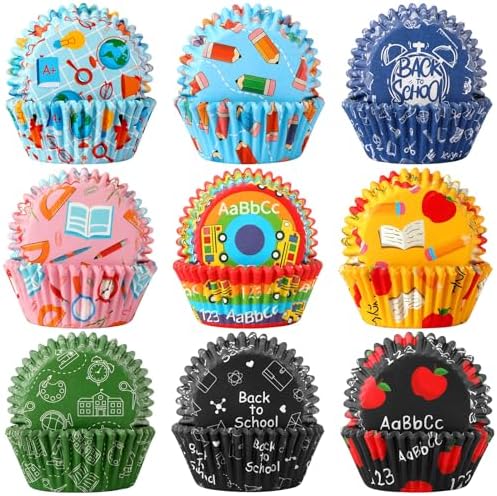 SANNIX 450pcs Back To School Cupcake Liners Baking Cups Cupcake Wrappers by SANNIX