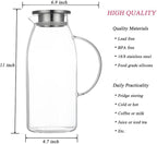 80 Ounces Glass Pitcher with Lid, Hot/Cold Water Jug, Juice and Iced Tea - Image 2