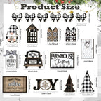 Funnymoom 17 Pcs Christmas Tiered Tray Decor Set Winter Tiered Tray Decor - Image 3