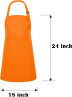 Kids Apron Set Chef Hat Sleeve Outfit Costume Toddler Girl Boy Aprons Cooking - Image 2
