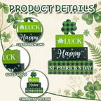 4Pcs st patricks day decorations, Wooden Table Decor for St. Patrick's Day - Image 3