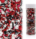 Red & Black & White Sprinkles Candy Mix Size Edible Pearls Cake Decorations Cupcake Toppers Cookie Decorating Perfect for Wedding Party Valentine Halloween Christmas Supplies 4.58OZ by KandlrikMagicSprinkles