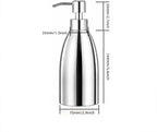 304 Stainless Steel Soap Dispenser 16oz Rust-Proof Liquid Soap Pump Bottle - Image 7