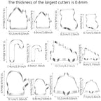 MrCookie Large Christmas Cookie Cutters Set,6 Festive Shapes with 2 Sizes - Image 4