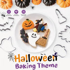 Halloween Cookie Cutters Set, 7pcs Metal Cookie Cutter Shapes & 11"Spatulas - Image 2