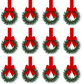 Retrowavy 12 Pcs Small Christmas Kitchen Cabinet Wreaths with Ribbon by Retrowavy